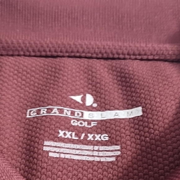 Grand Slam Burgundy Performance Golf Polo Shirt - Picture 4 of 10